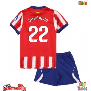 Atletico Madrid Alejandro Grimaldo #22 Replica Home Stadium Kit for Kids 2026-27 Short Sleeve (+ pants)